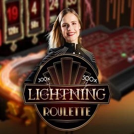 Lightning Roulette online game logo by Evolution on ritzocasino-de.com