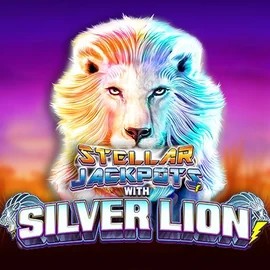 Stellar Jackpots with Silver Lion online game logo by Lightning Box Game on ritzocasino-de.com