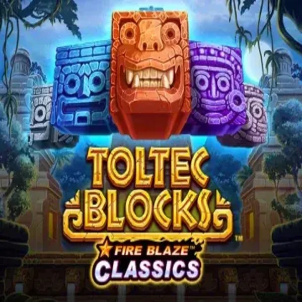 Fire Blaze: Toltec Blocks logo by Rarestone Gaming at Ritzo Casino